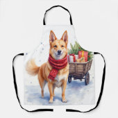 Aquarell Australischer Stumpy Tail Cattle Dog Schürze (Vorderseite)