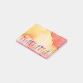 Aquarell Autismus Puzzle Pieces Stick Kids Zeichne Post-it Klebezettel (angewinkelt)