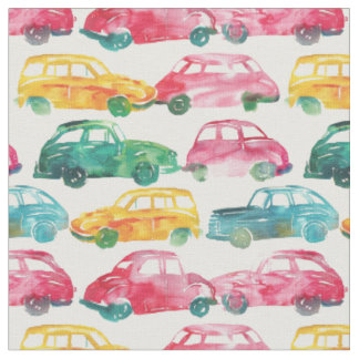 Aquarell-Autoparade Stoff