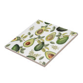 Aquarell-Avocado-Botanikmuster Fliese (Seite)