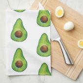 Aquarell-Avocado-Muster Geschirrtuch (Viertel Falte)