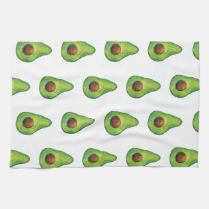 Aquarell-Avocado-Muster Geschirrtuch