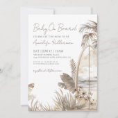 Aquarell Baby an Bord Beach Baby Dusche Einladung (Vorderseite)
