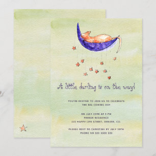 Aquarell-Baby auf dem Weg-Baby-Party Einladung