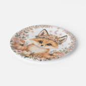 Aquarell-Baby-Fuchs-Party-Teller Pappteller (Schrägansicht)