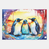 Aquarell Baby Pinguin Snow Geschenkpapier Set (Vorderseite 2)