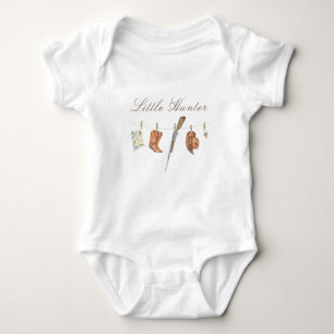 Aquarell Baby Shower Kleiner Jäger Strampler