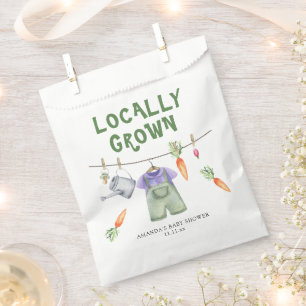 Aquarell-Baby-Shower mit lokal angebautem Gemüse Geschenktütchen