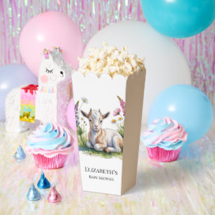 Aquarell-Babyziege mit Wildblumen-Baby-Party Geschenkschachtel