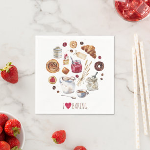 Aquarell-Backen Serviette
