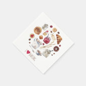 Aquarell-Backen Serviette (Ecke)