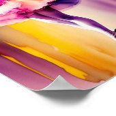 Aquarell Ballerina Art Printposter Poster (Ecke)