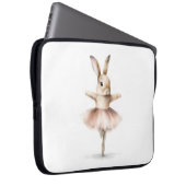Aquarell Ballerina Bunny Dancing Tan Pink Laptopschutzhülle (Vorne Rechts)