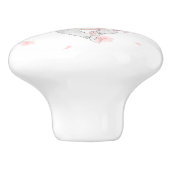 Aquarell Ballerina Bunny Keramik Pull Keramikknauf (Seitenansicht)