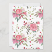 Aquarell Ballerina Cat Kinderdusche Einladung (Rückseite)