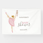 Aquarell Ballerina Nutcracker Pink Baby Dusche Banner (Horizontal)