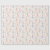 Aquarell-Balletttänzerin-Geschenk Geschenkpapier (Flach)