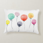 Aquarell-Ballone Zierkissen (Rückseite)