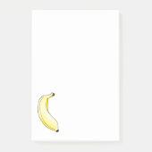Aquarell-Banane Post-it Klebezettel (Vorderseite)