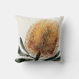 Aquarell-Banksia-Blumen-Botanische Kunst  Kissen
