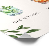 Aquarell | Bar für Braut und Bräutigam Poster (Ecke)