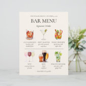 Aquarell-Bar-Menü Briefbogen (Stehend Vorderseite)