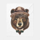 Aquarell-Bärn-Mode Fleecedecke (Vorderseite)