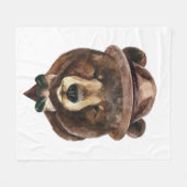 Aquarell-Bärn-Mode Fleecedecke (Vorderseite (Horizontal))