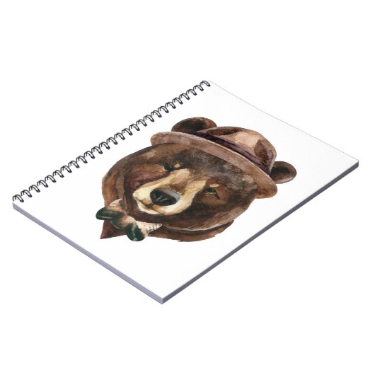 Aquarell-Bärn-Mode Notizblock (Linke Seite)