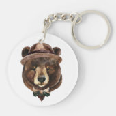 Aquarell-Bärn-Mode Schlüsselanhänger (Rückseite)