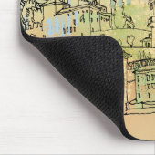 Aquarell Bassano del Grappas Italien Mousepad (Ecke)