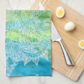 Aquarell-Batik-Paisley-Tee-Tuch Handtuch (Viertel Falte)