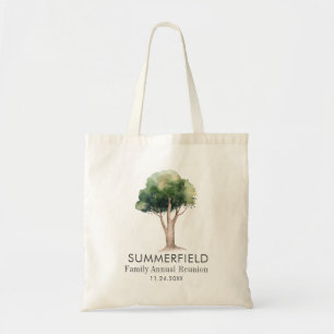 Aquarell-Baum-Familientreffen Sommer-Treffen Tragetasche
