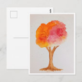 Aquarell-Baum Herbsternte Herbstlaub Postkarte (Vorne/Hinten)