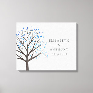 Aquarell-Baum-Hochzeit Leinwanddruck