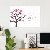 Aquarell-Baum-Hochzeit Poster (Heimbüro)