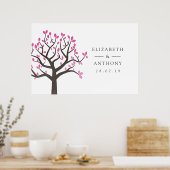 Aquarell-Baum-Hochzeit Poster (Küche)