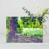 Aquarell-Baum-Hochzeits-Einladung im Freien Einladung (Stehend Vorderseite)