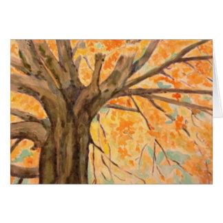 Aquarell-Baum im Herbst-Ruhm, leeres Innere
