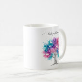 Aquarell-Baum-Lehrer-Dankeschön Kaffeetasse (VorderseiteRechts)