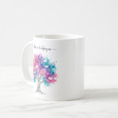 Aquarell-Baum-Lehrer-Dankeschön Kaffeetasse (Vorderseite Links)
