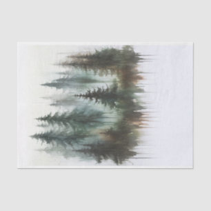 Aquarell Bäume Rustikale Wildnis Hochzeit Seidenpapier
