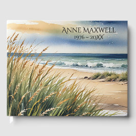 Aquarell Beach Grass und Ocean Scene Gästebuch