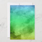 Aquarell Beach Hochzeitssänger Seashell Einladung (Rückseite)