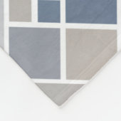 Aquarell Beach Muster Monogram Fleece Blanket (Ecke)