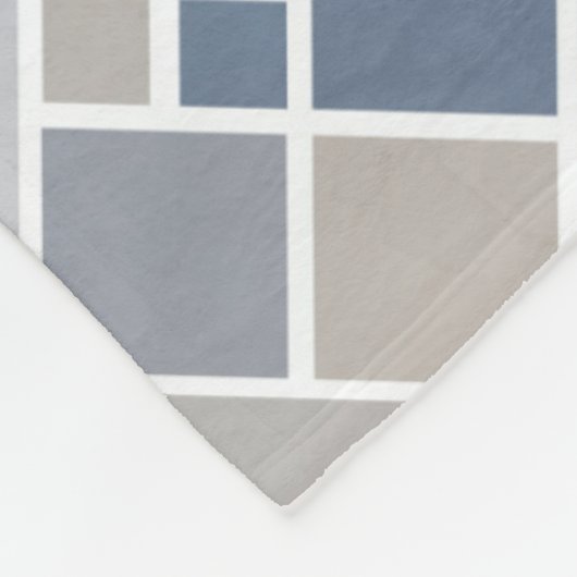 Aquarell Beach Muster Monogram Fleece Blanket (Ecke)