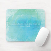Aquarell Beach Ocean Blue Green Mouse Pad Mousepad (Mit Mouse)