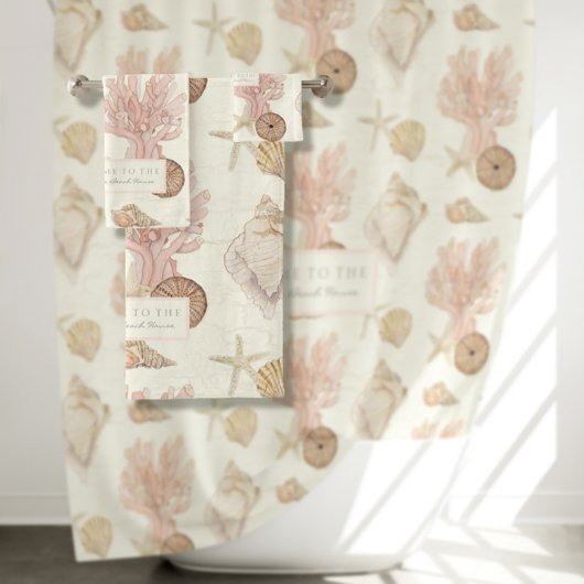 Aquarell Beach Ocean Starfish Cornisch Sea Muschel Badhandtuch Set