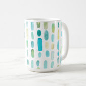 Aquarell Beach Sea Glass Gemis Kaffeetasse (VorderseiteRechts)