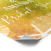 Aquarell Beach Seashells Brautparty Willkommen Poster (Ecke)